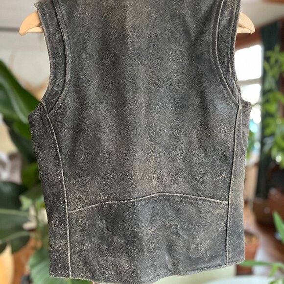 Vintage Genuine Leather Motorcycle Vest (70s-80s) - Picture 4 of 7